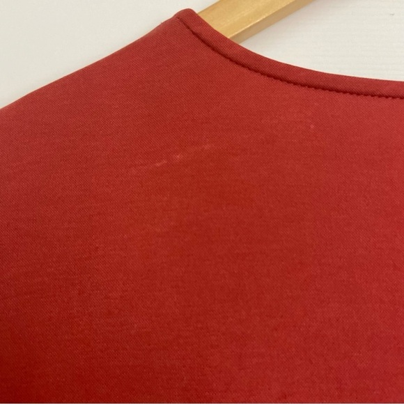 Soft Surroundings Nadia Zipper Tunic Orange Rust Modal Split Back Minimalist XL - Picture 12 of 13